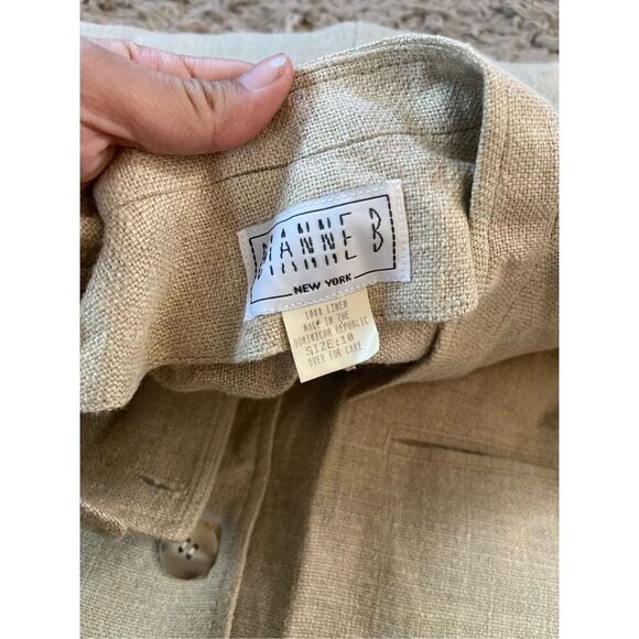 Vintage 100% linen lightweight jacket size 10 - Picture 5 of 5